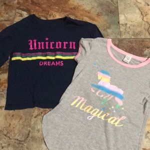 2 Size 10 Girl’s Unicorn Shirts